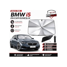 Bmw İ5 Şemsiye Tip Ön Cam Güneşliği Katlanabilir Uv Korumalı Araç Cam Güneşlik