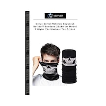 Terrien Delux Serisi Motorcu Boyunluk Baf Buff Bandana 25x48 Cm Model 7 Giyim Yüz Maskesi Toz Örtüsü Çok Renkli