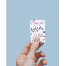 Yılbaşı Mutlu Yıllar Yazılı Hediye Kart Seti, Baston Temalı Paket