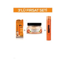 Fontenay Pudra Toz Wax Turuncu 20gr + Face And Body Scrub Şeftali 350ml + Saç Spreyi 400ml 3'lü Set