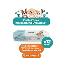 Pepy Kedi Ve Köpek Kullanımına Uygun Evcil Hayvan Temizleme Mendili 12 Paket 600 Adet