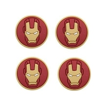 Iron-man Desenli Xbox One S/one X/xbox E/xbox 360 Analog Koruyucu Silikon Pad Kırmızı Sarı