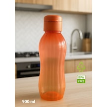 Su Şişesi Sızdırmaz Kapak Okul Matarası Bpa Free Suluk Orta Boy Kokusuz Matara Turuncu 900 Ml Turuncu