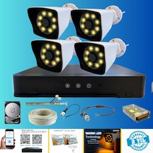 4'lü Kamera Seti Gece Renkli 320 Gb Hdd Dahil Full Set
