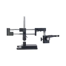 Szm Mikroskop Standı Çift Kollu Hareketli Bom Stand- Siyah Ø76mm Tutucu / 380mm Sütun