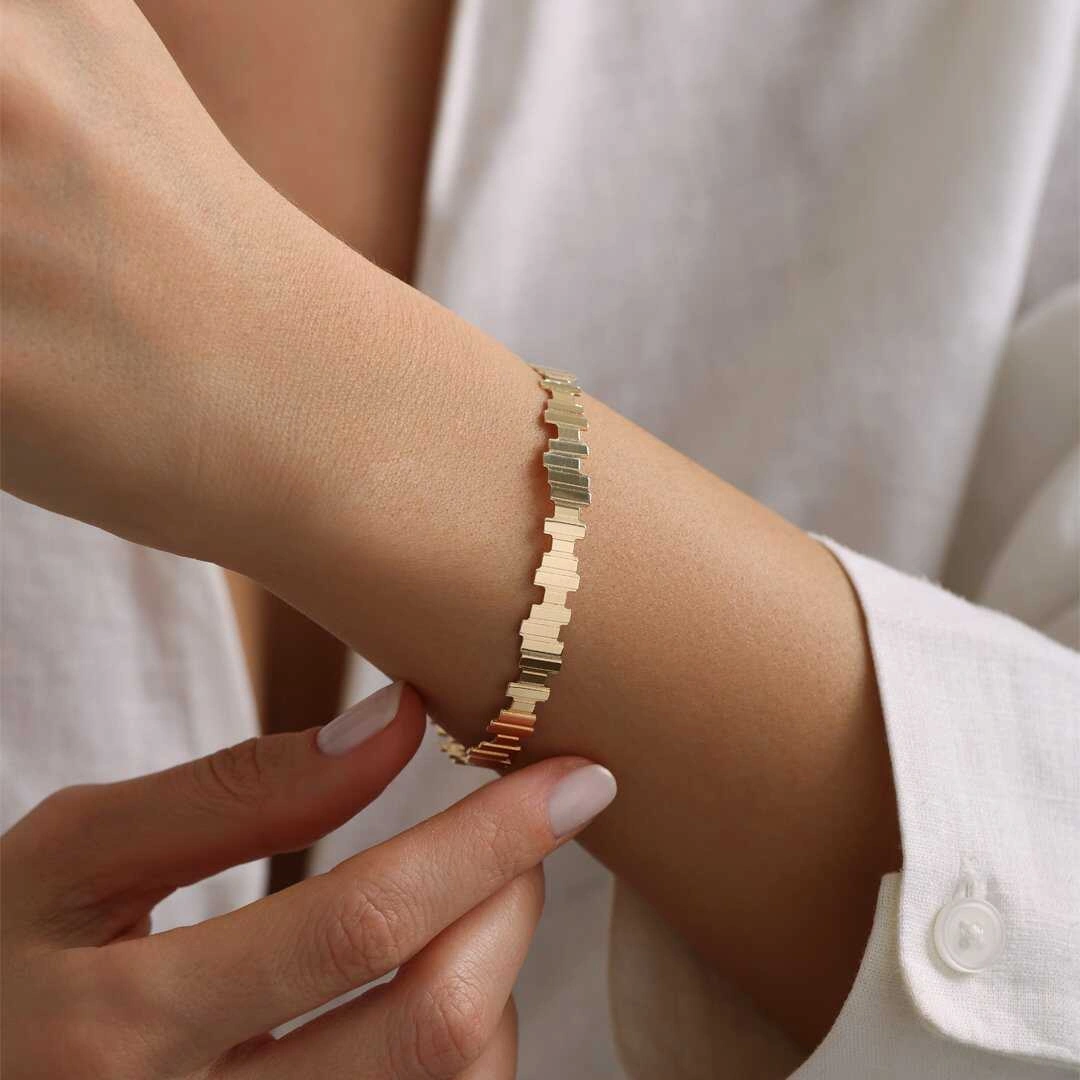 Slim Zigzag Kelepçe Çok Renkli