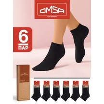 Omsa Pamuklu Kısa Yaz Çorapları 6'lı Set 167928221 Siyah