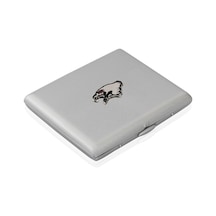 Zekupp Gümüş Gri Kartal Temalı Metal Sigara Tabakası