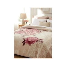 Çift Kişilik Baskılı Battaniye - 4 Kg Kalın Kışlık - 200x240 Cm Pudra