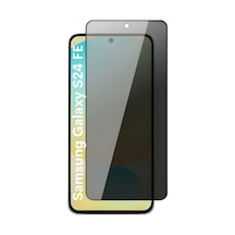 Samsung Galaxy S24 Fe Uyumlu Tam Kaplayan Hayalet Cam Siyah Karartma Ekran Koruyucu Cam Anti-static