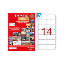 Tanex Lazer Etiket Tw-2014 99.1 X 38.1 MM