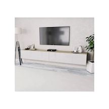 New Oak Tasarım Tv Ünitesi Safir Meşe - Beyaz