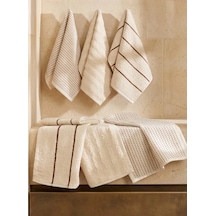Biçomi-naturel 6 Lı Ultra Emici %100 Pamuk Mutfak & El Havlusu Seti 30x50 Cm - Bej