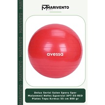Delux Serisi Salon Sporu Spor Malzemesi Nefes Egzersizi Xpt-55-red Plates Topu Kırmızı 55 Cm 800 Gr