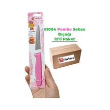 Sürbisa 61004 Sebze Bıçağı Pembe 1 Koli 12 Adet Çok Renkli