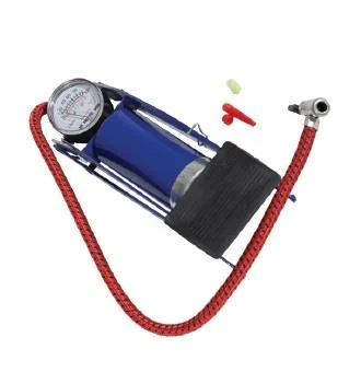 Foot Pump Yüksek Basınçlı Ayaklı Lastik Pompası - Bar Göstergeli Otomobil Ve Bisiklet Pompası