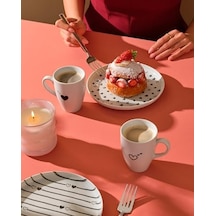 Porselen Pretty 2 Parça Mug Bardak 6998