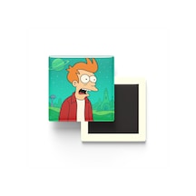 Futurama Fry - 9x9 Cm Baskılı Kare Buzdolap Magneti
