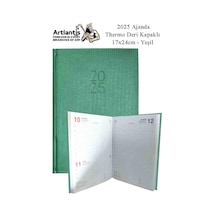 2025 Ajanda Ciltli Thermo Kapak 1 Adet 17x24 Cm Ajanda 2025 Çizgili Ajanda Günlük Planlayıcı Termo Kapak 997 Ofis Okul Yeşil