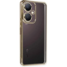 Vivo Y27 Kılıf Razer Lensli Silikon - Gold -