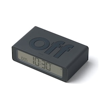 Lexon Flip Mini Şarj Edilebilir Alarm Saat Koyu Gri