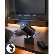 Akıllı Projeksiyon Cihazı 1080p Karaoke Mikrofonlu