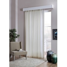 Taç Saten Güneşlik Perde - En:300 Cm Pencere Yatay Ölçüsü Beyaz