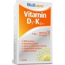 Wellcare Vitamin D3K2 1000 Iu Sprey 12Ml