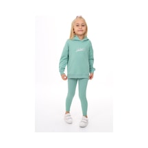 Toontoy Kids Toontoy Kız Çocuk Nakışlı Taytlı Takım Yeşil