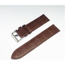 24Mm Kahverengi Croco Deri Saat Kayışı Kordonu 24X24