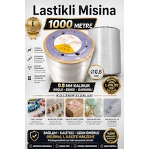 Esnek Misina 0.8 Mm 1000 Metre Büyük Boy Şeffaf Misina