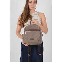 Silver Polo Sp1209 Kadın Sırt Çantası Saten Kum-kahve