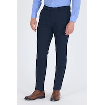 İmza Lacivert Esnek Yandan Cepli Slim Fit Classic Pantolon 1003250013 Lacivert