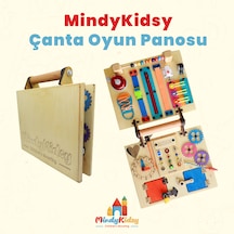Montessori Aktivite Öğrenme Çantası Eğitici ve Geliştirici Ahşap Oyuncak Panosu Tahtası