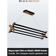 Model X: Benzersiz Form Bronz Lineer Sarkıt Avize - Yukarı & Aşağı Işık Beyaz Işık