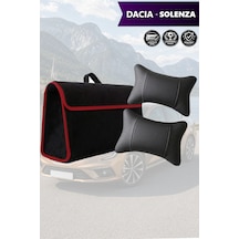 Dacia Solenza Uyumlu Koltuk Yastığı Bagaj Çantası Siyah Renk Lüks Model