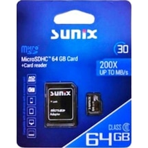Sunix 64 GB MicroSDHC Card + Card Reader