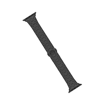 Novahub İos Watch Uyumlu Serisi 4 İçin 40mm Çift T Paslanmaz Çelik Saat Bandı Siyah, Q/i