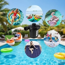 Taşınabilir Elektrikli Hava Kompresörü - Şişme Yatak Lastik Şişirme Pompası, Vakumlu Poşet Aparatlı