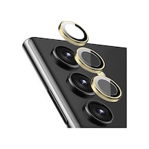 Galaxy S23 Plus İle Uyumlu Kamera Lens Koruyucu Ineffable Kamera Lens Koruma Gold Diğer
