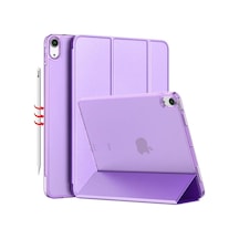 Ipad Air 11 M3 2025 / M2 2024 / Air 10.9 2022/2020 Ile Uyumlu Kapaklı Standlı Uyku Modlu Smart Kılıf, Clove Purple