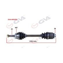 Gva 4491052 Komple Aks Sağ Hyundaı Accent Admıre 1.5l D3ea Crdı 3 Silindir 02-05 Abs Li 25x 24 2 - Abs 44 Diş Komple Boy 570mm 4950125955-4950125905
