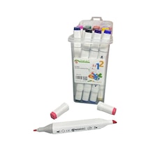 12 Li Kutulu Marker Profosyonel Boya Kalemi 2552