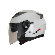 Ncr Açık Yarım Güneş Vizörlü Kask Beyaz