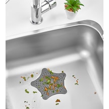 Mainshop Vantuzlu Silikon Kaymaz Yıldız Lavabo ve Küvet Süzgeci Yıldız Süzgeç