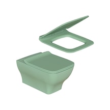 Dura Petra Cam Göbeği Asma Klozet Rimles Kanalsız ve Duroplast Ya