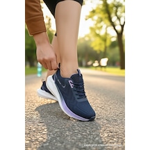 Enoch Kadın Spor Ayakkabı Degrade Geçişli Tasarım Ve Anatomik Comfort Tabanlı Koşu Ve Yürüyüş Sneaker Lacıvert