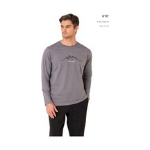 Pierre Cardin 6101 Erkek Uzun Kollu Bisiklet Yaka Pijama Takımı-gri Gri Melanj