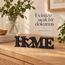 Home Kalpli Dekoratif Yazı 22 Cm Masaüstü Konsol Ve Raf Süsü Siyah