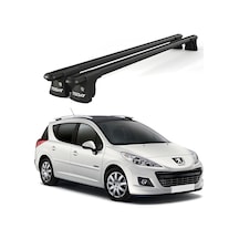 Trio-ı Peugeot 207 Kombi 2007-2012 Uyumlu Siyah Kilitli Ara Atkı 120cm Port Bagaj Tavan Barı